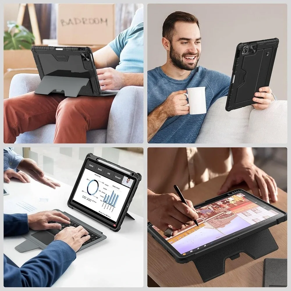 Keyboard Case for iPad Pro 11 iPad Air 4th 5th Gen Nillkin Trackpad Cover Black